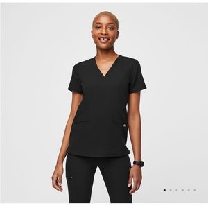 Figs black scrub top
